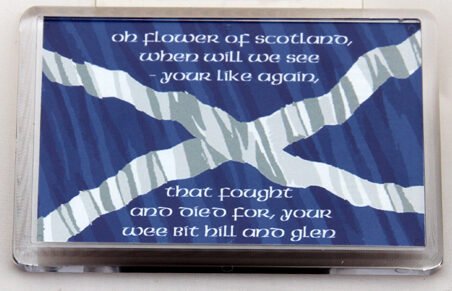 Standard Flower of Scotland words fridge magnet
